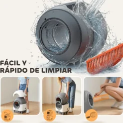 Pawhut Arenero Gatos Autolimpiable 80l Eliminación De Olores Control De App
