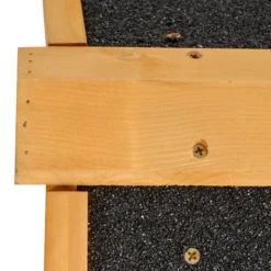 Pawhut Conejera De Exterior Madera 2 Pisos Rampa Bandeja Extraíble Puerta