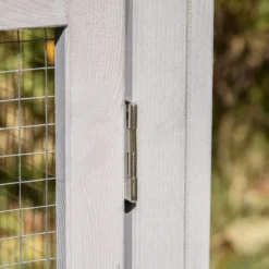 Pawhut Conejera De Exterior Para 2-4 Conejos Con Techo Asfáltico Y Bandeja Gris