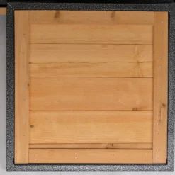 Pawhut Conejera De Madera De 2 Niveles Con Puertas Y Rampa 122x50x101 Cm Natural