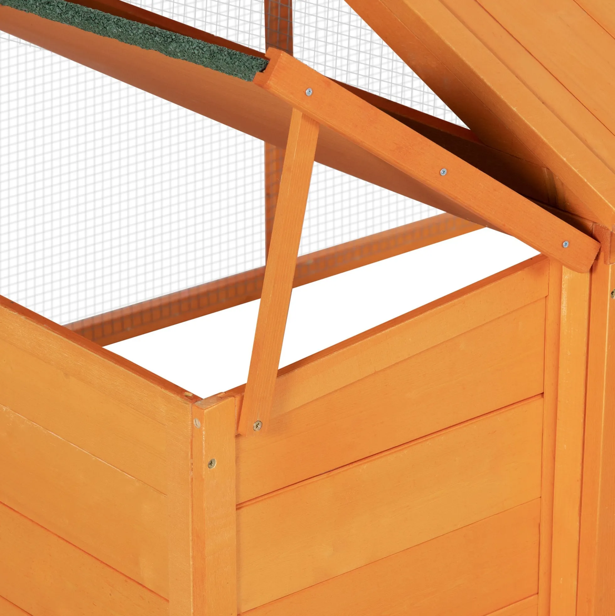 Pawhut Gallinero De Madera De 2 Pisos Para 4-8 Gallinas 240x112,5x76 Cm Natural