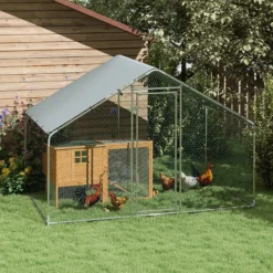 Pawhut Gallinero Para Exterior 3x1,7x1,9 M Con Cubierta Anti-uv E Impermeable