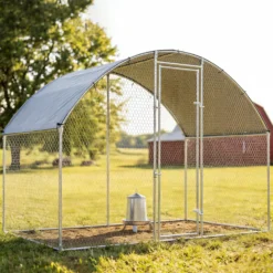 Pawhut Gallinero Para Exterior 2,8x1,7x1,9 M Para 5-8 Gallinas Plata
