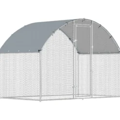 Pawhut Gallinero Para Exterior 2,8x1,7x1,9 M Para 5-8 Gallinas Plata
