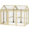 Pawhut Gallinero Para Exterior 140x88,5x106 Cm Para 1-3 Gallinas Madera Natural