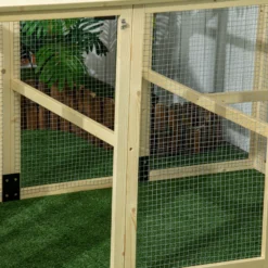 Pawhut Gallinero Para Exterior 140x88,5x106 Cm Para 1-3 Gallinas Madera Natural