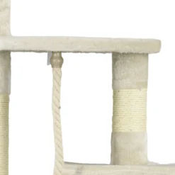 Pawhut Rascador Gato De 4 Pisos 116cm De Altura Árbol Poste Para Arañar Centro