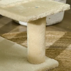 Pawhut Árbol Para Gato Rascador Grande 50x50x100 Cm Con Poste Cama Plataformas
