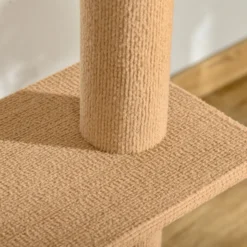 Pawhut Árbol Para Gatos Del Suelo Al Techo 43x27x228-260 Cm Con Altura Ajustable