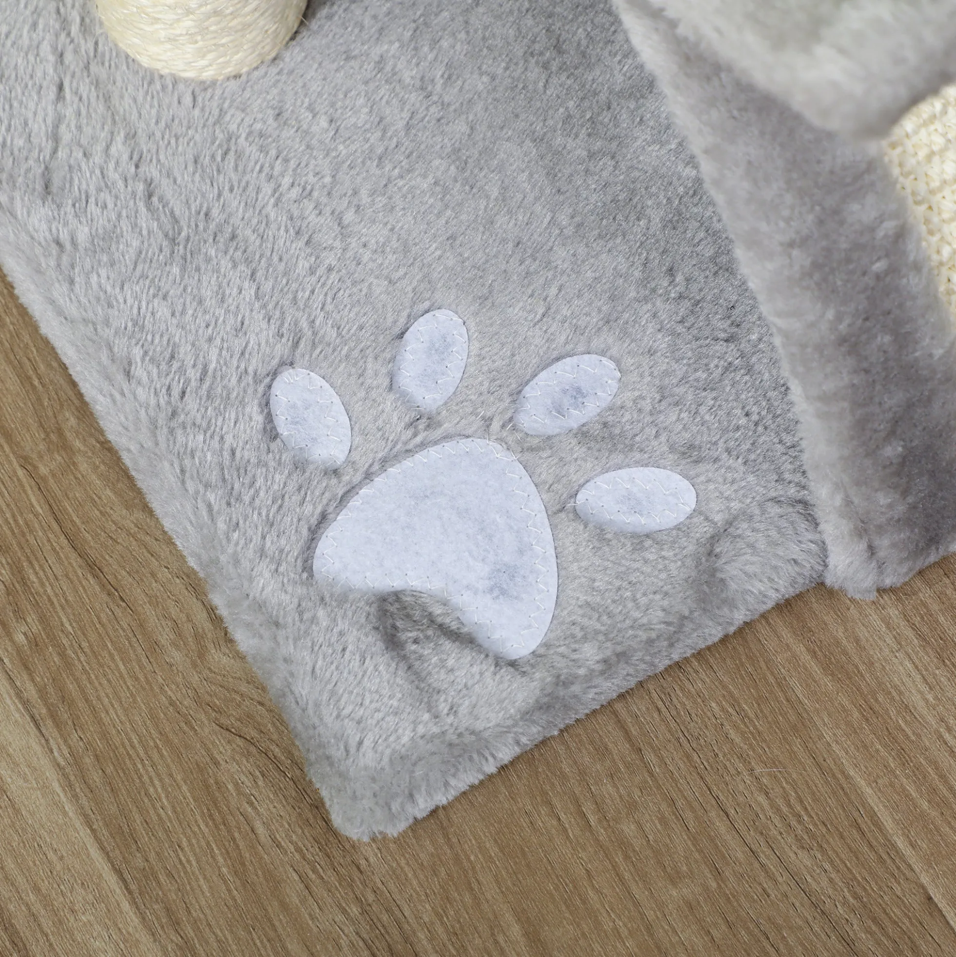 Pawhut Árbol Rascador Para Gatos Pequeños 43 Cm Con Poste Giratorio Con Bolas