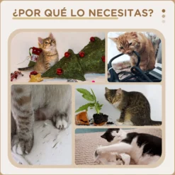 Pawhut Árbol Rascador Para Gatos Con Plataformas Hamaca Escalera Cueva 60x40x130