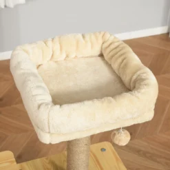 Pawhut Árbol Rascador Para Gatos Con Plataformas Hamaca Escalera Cueva 60x40x130