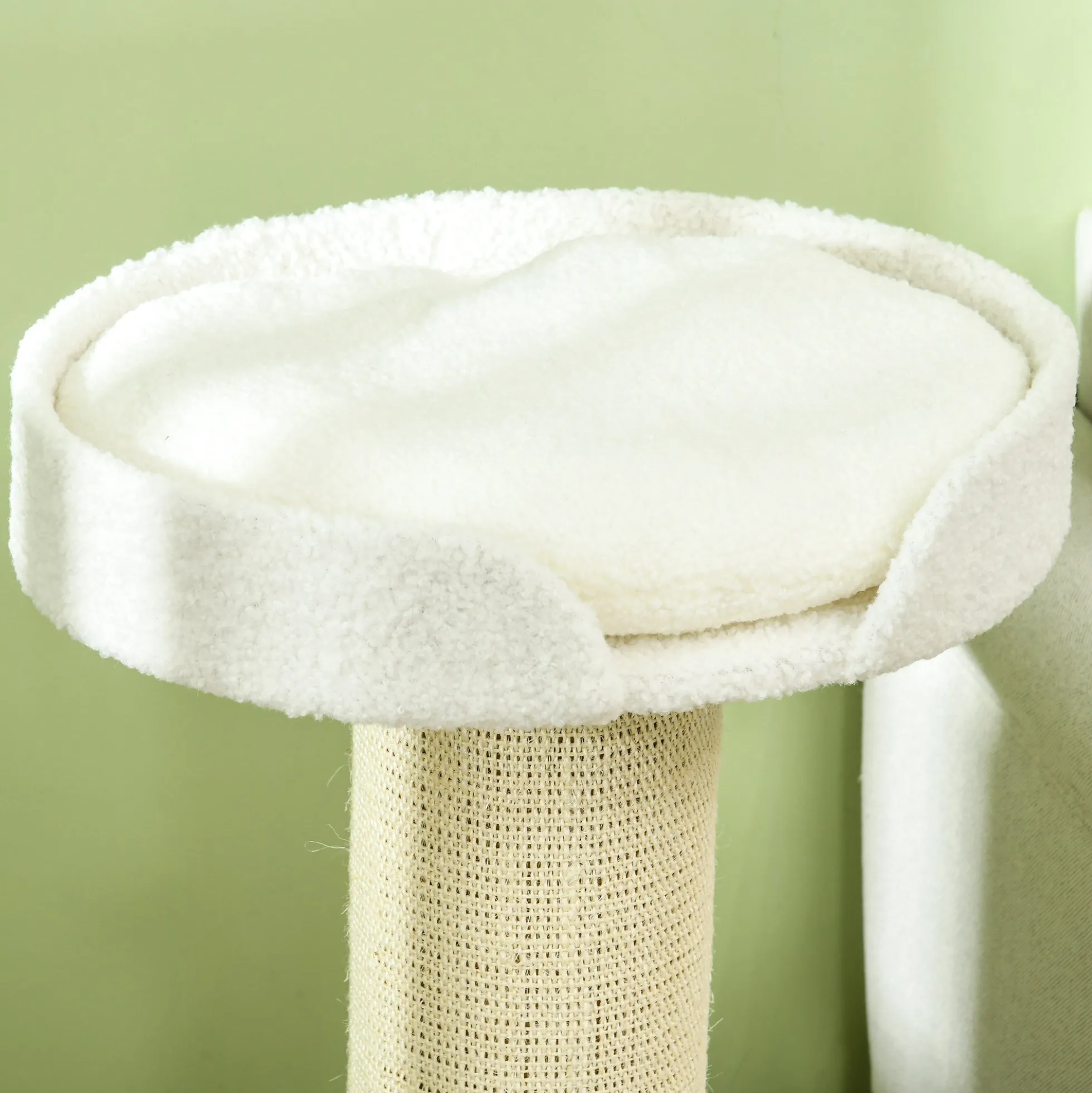 Pawhut Árbol Rascador Para Gatos Altura 91 Cm De 3 Niveles 45x45x91cm Crema