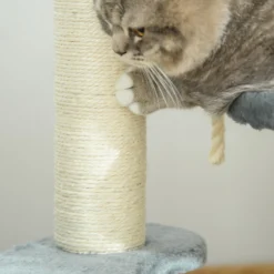 Pawhut Árbol Rascador Para Gatos Con Cama De Felpa Y Postes De Cuerda De Sisal