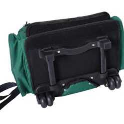 Pawhut Transportín 2 En 1 Para Mascotas Carrito Mochila Ruedas 42x25x55 Cm Verde