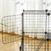 Pawhut Valla Para Animales Pequeños Diy Con 24 Paneles Para Conejos 105x105x70cm