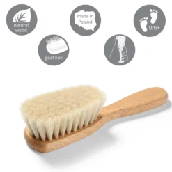 Peine Para Bebé Wood Con Cedras Natuales Extra Suaves