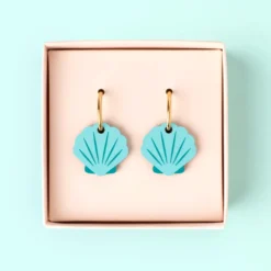 Pendientes Concha de Mar - Aro de Acero Quirúrgico y Bañado en Oro de 18k - Nature Vibes