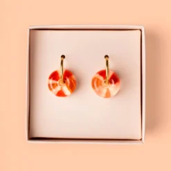 Pendientes de Aro Esteiro - Vidrio de Mar Reciclado de Galicia, Joya Artesanal Única - Nature Vibes