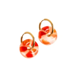 Pendientes de Aro Esteiro - Vidrio de Mar Reciclado de Galicia, Joya Artesanal Única - Nature Vibes