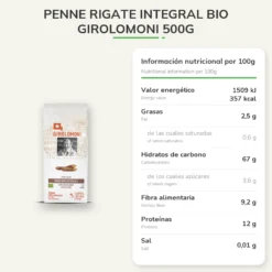 Penne rigate integral bio Girolomoni 500g