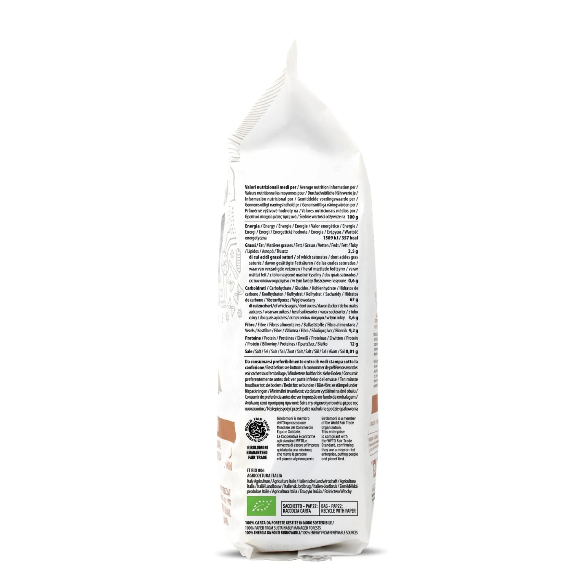 Penne rigate integral bio Girolomoni 500g
