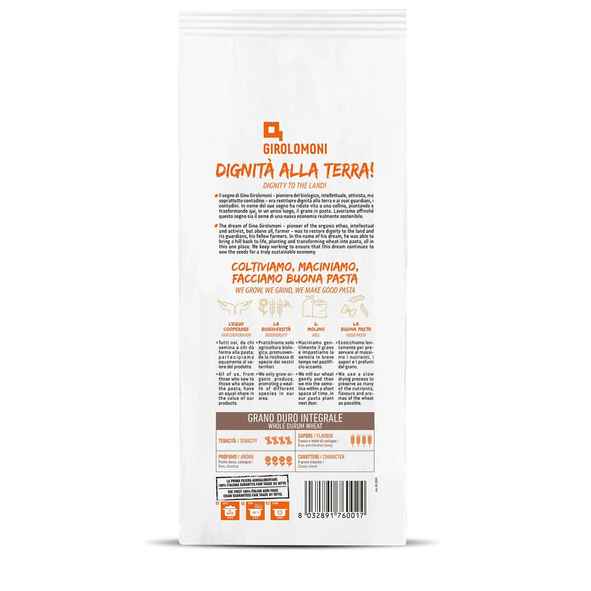 Penne rigate integral bio Girolomoni 500g