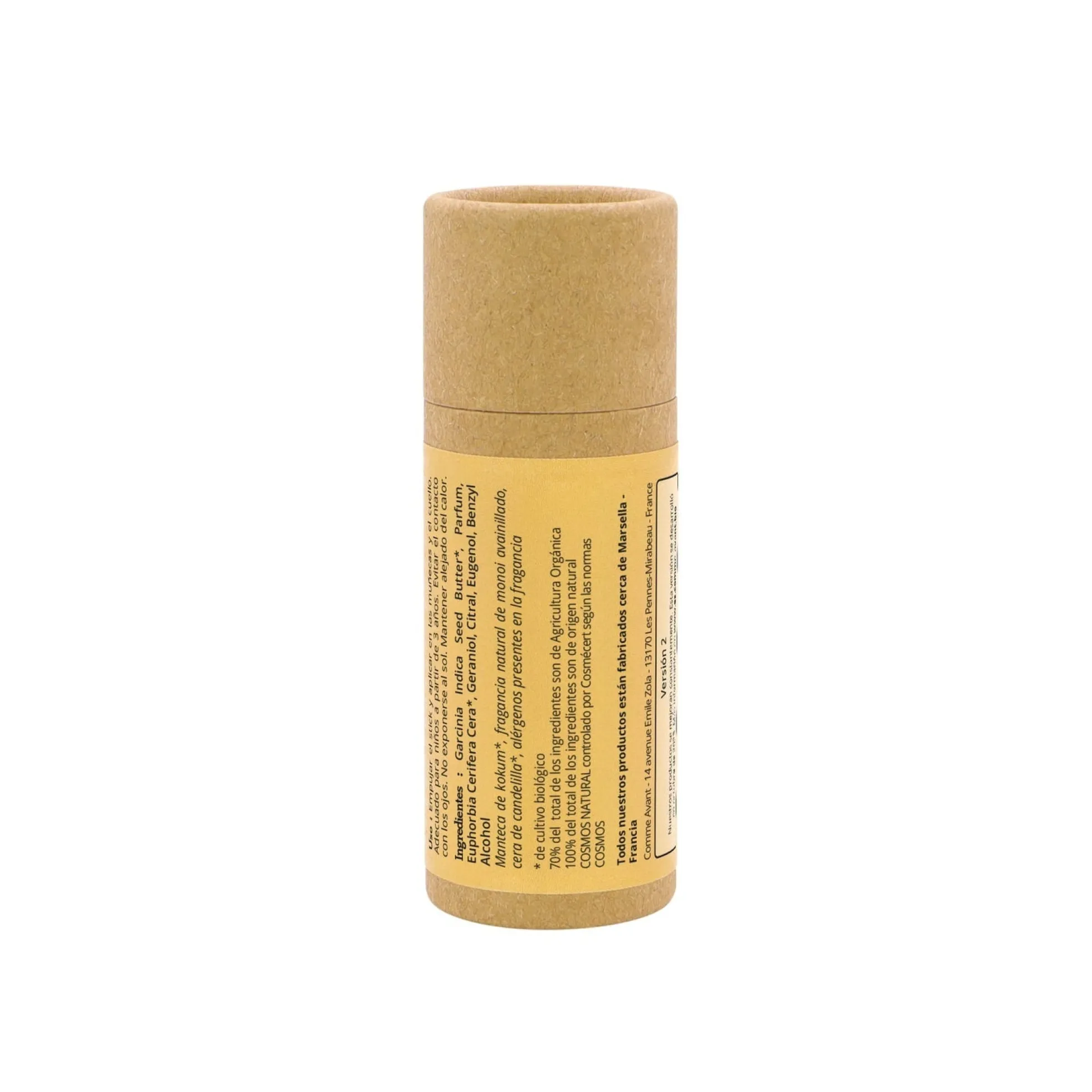 Perfume sólido dulce y afrutado con manteca de kokum Monoi Avainillado Comme Avant 20 ml