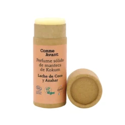 Perfume sólido dulce y afrutado con manteca de kokum Leche de coco y Azahar Comme Avant 20 ml
