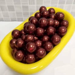 80 Perlas De Baño En Forma De Bola - Con Aceite De Soja - Hidrata, Suaviza Y Perfuma La Piel - Aroma Vainilla