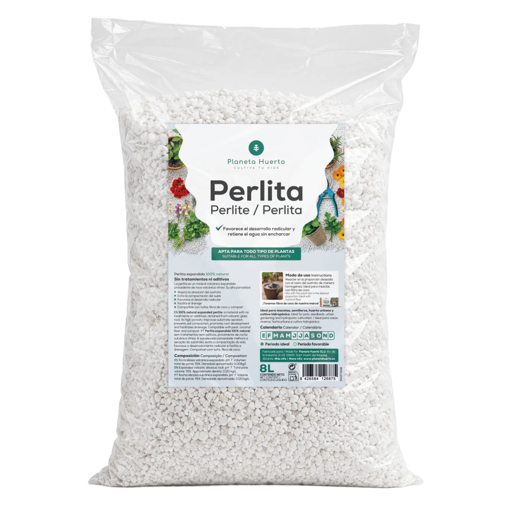 Perlita Planeta Huerto 8 Litros