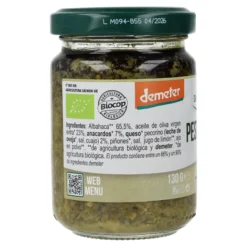 Pesto Verde de Albahaca con Pecorino y Anacardos Bio Demeter Organica Italia 130gr