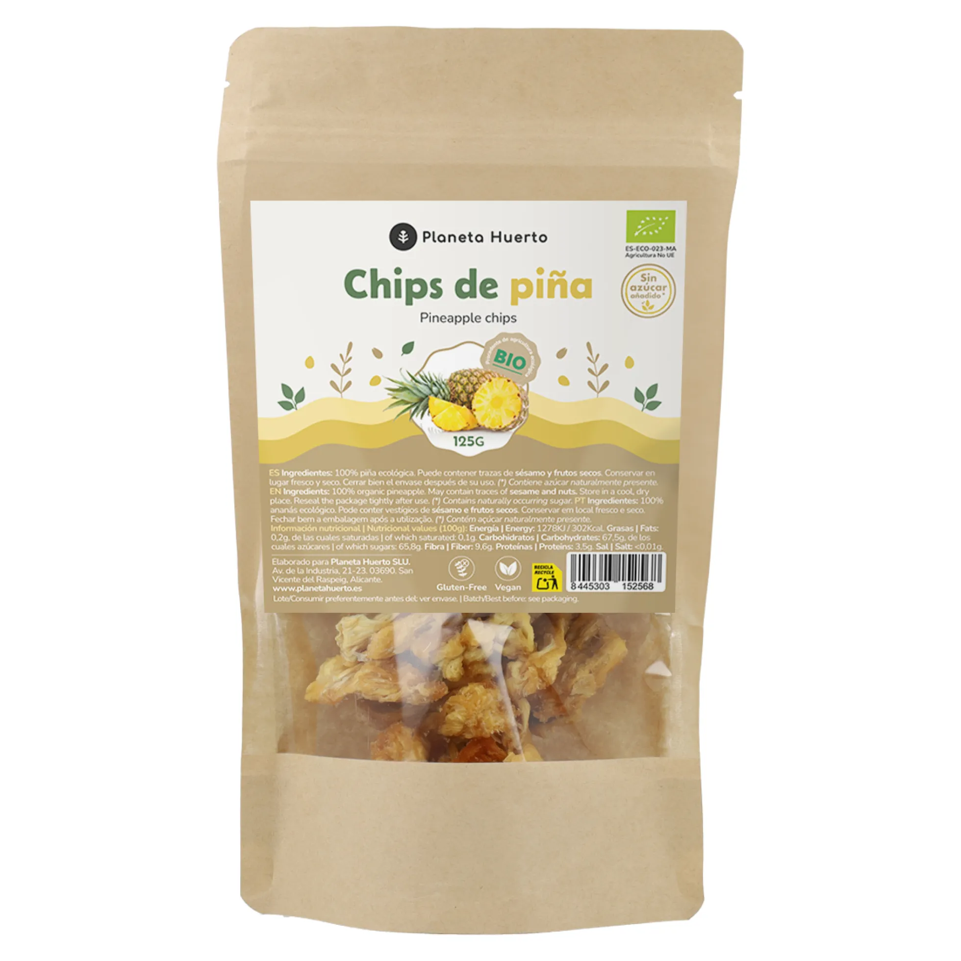 Piña chips ECO Planeta Huerto 125 g