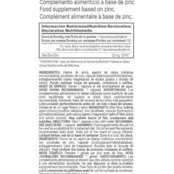 Picolinato De Zinc 22mg - 120 Cápsulas Vegetales - Zinc - Masmusculo
