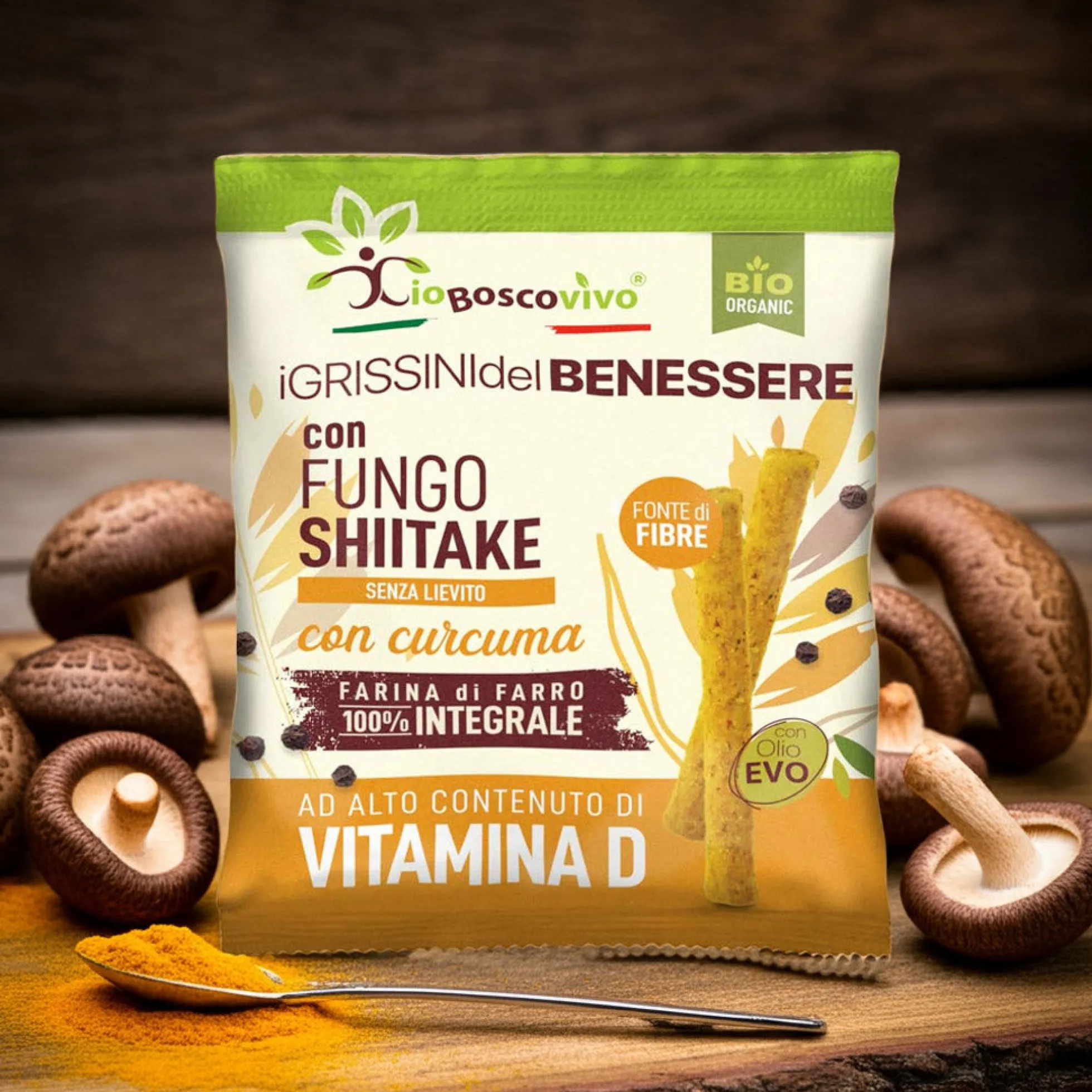 Picos Con Cúrcuma Y Shiitake Bio 50g