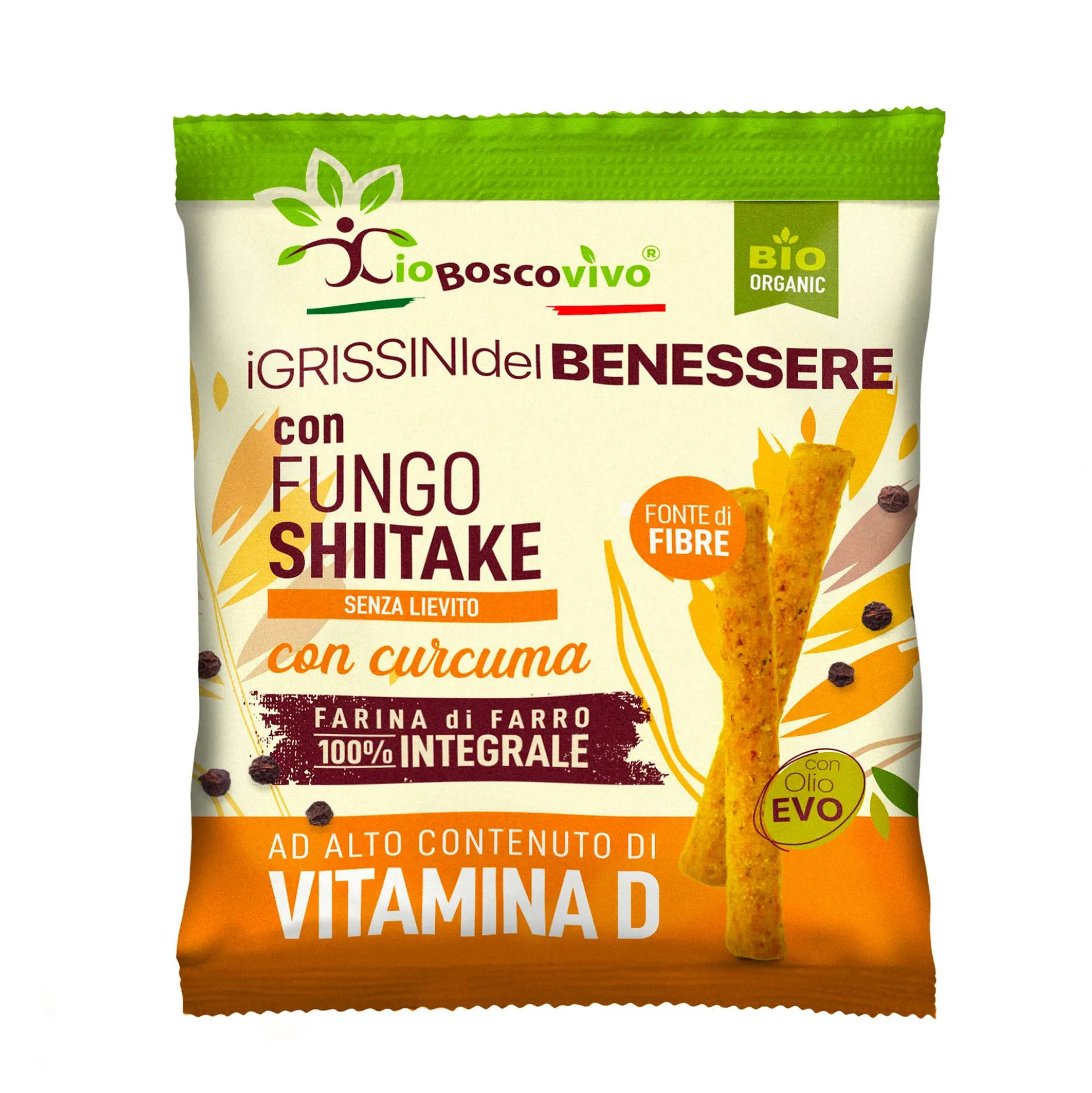 Picos Con Cúrcuma Y Shiitake Bio 50g