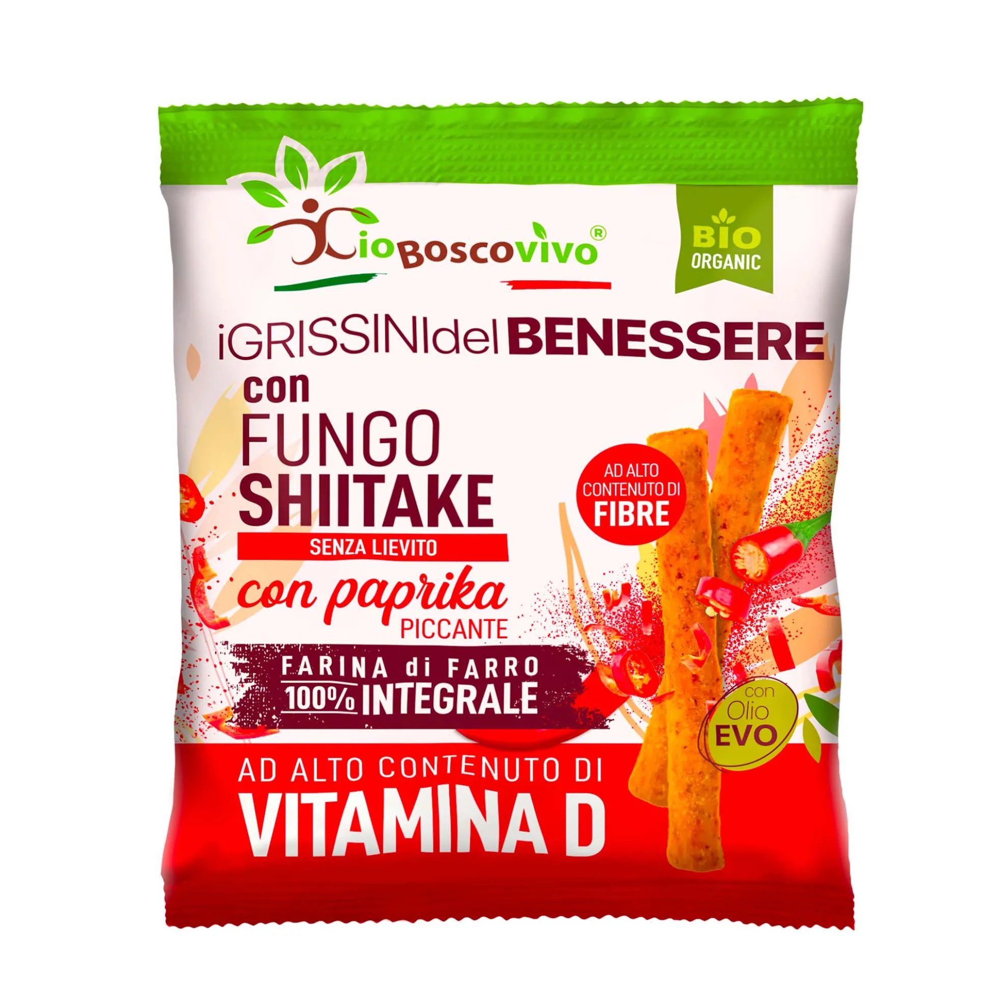 Picos Con Pimentón Picante Y Shiitake Bio 50g