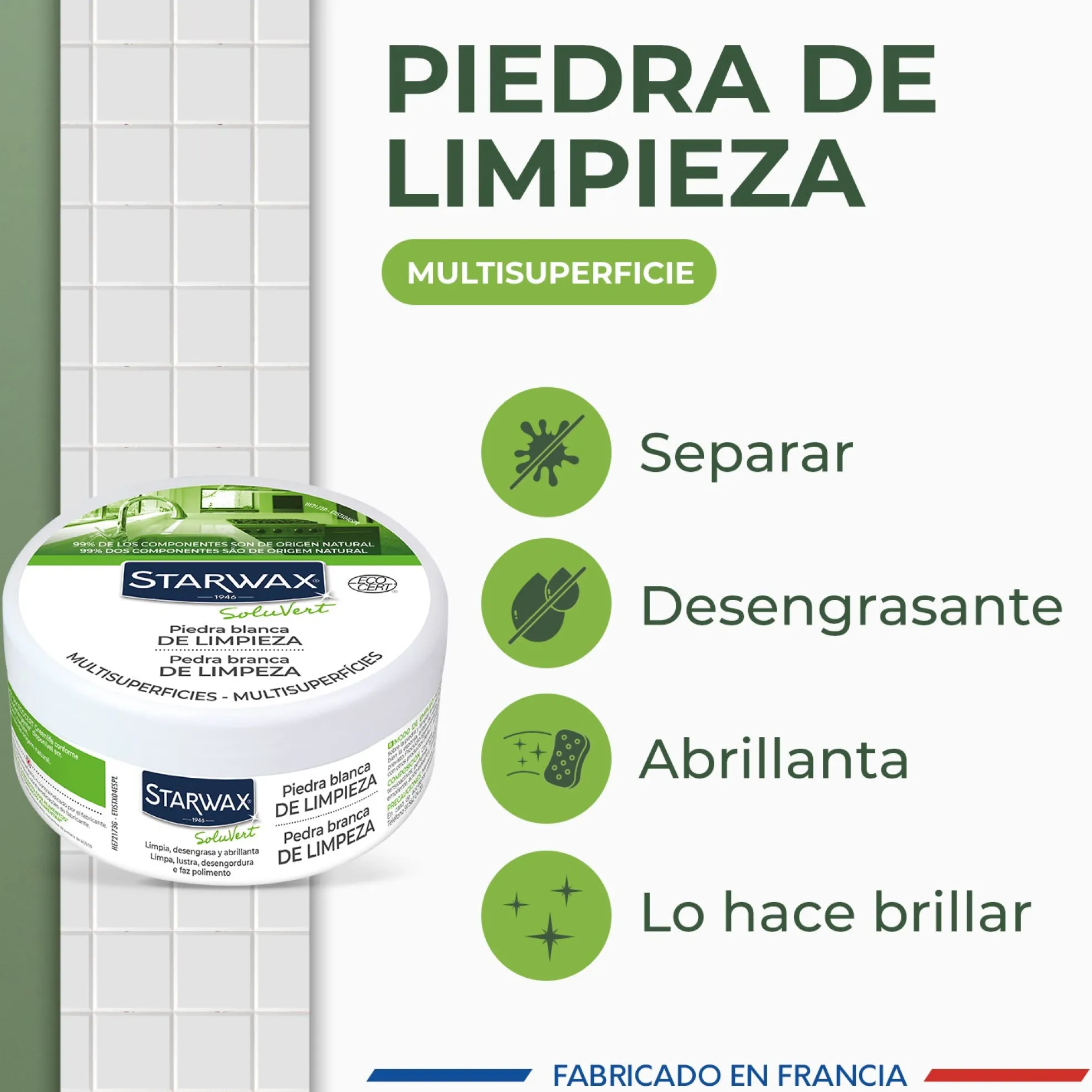 Piedra blanca ecocert Starwax The Fabulous c6