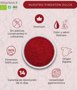Pimentón En Polvo Ecológico | Sabor Ahumado Picante 500 G