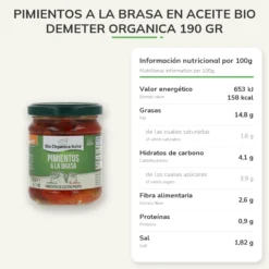 Pimientos a la Brasa en Aceite Bio Demeter Organica 190 gr