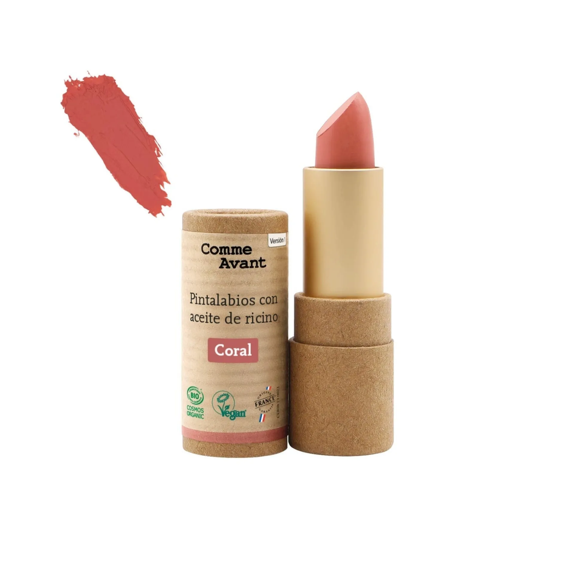 Pintalabios con aceite de ricino Coral Comme Avant 4 g