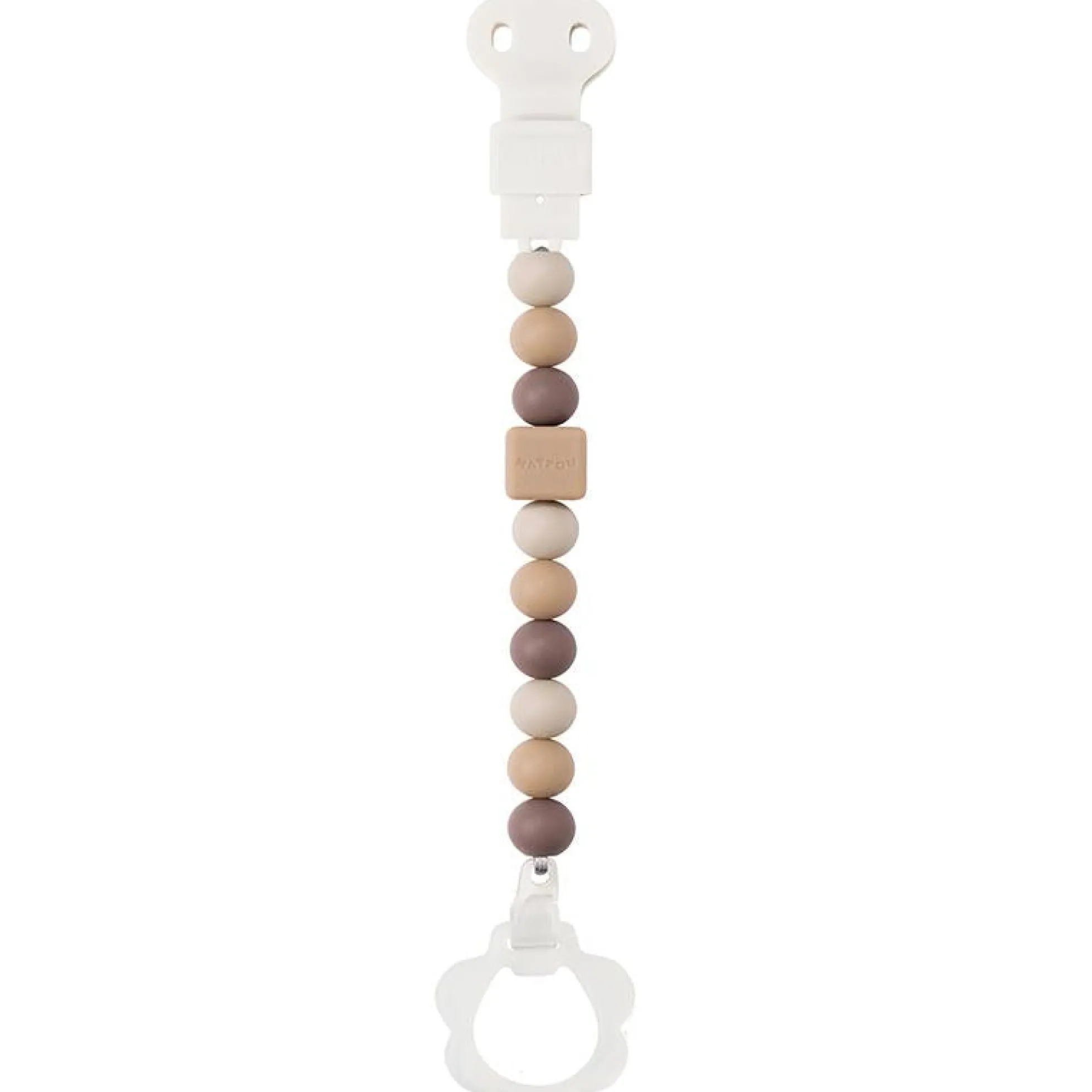 Pinza chupete(con clip de chupete) Doukidou Rosa-Blanco