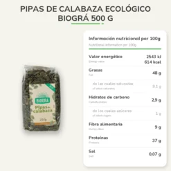 Pipas de Calabaza Ecológico Biográ 500 g