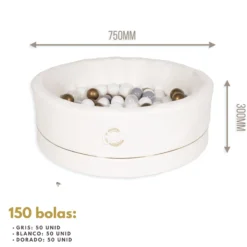 Piscina De Bolas Polipiel Candy Blanco