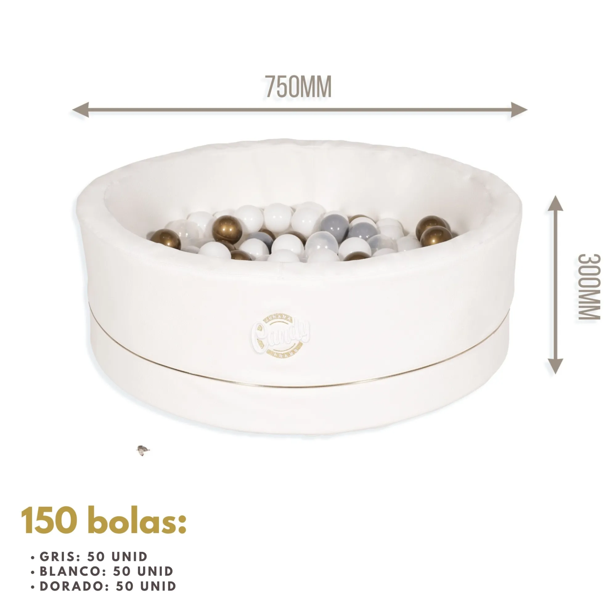 Piscina De Bolas Polipiel Candy Blanco