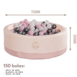 Piscina De Bolas Polipiel Candy Rosa