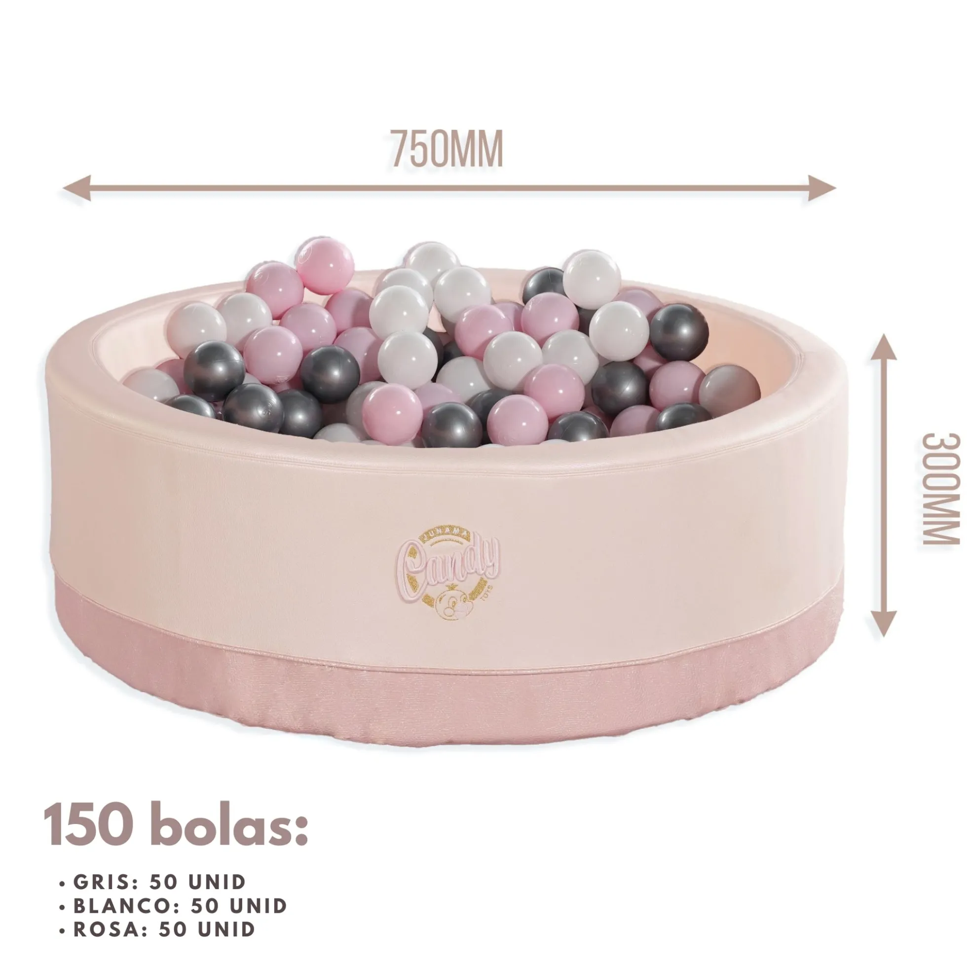 Piscina De Bolas Polipiel Candy Rosa