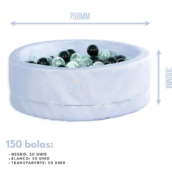 Piscina De Bolas Polipiel Candy Azul Claro