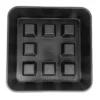 Plato Cuadrado De Plástico Resistente 19,7 X 19,7 X 4 Cm – Negro