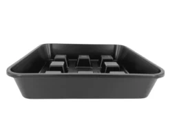 Plato Cuadrado De Plástico Resistente 19,7 X 19,7 X 4 Cm – Negro